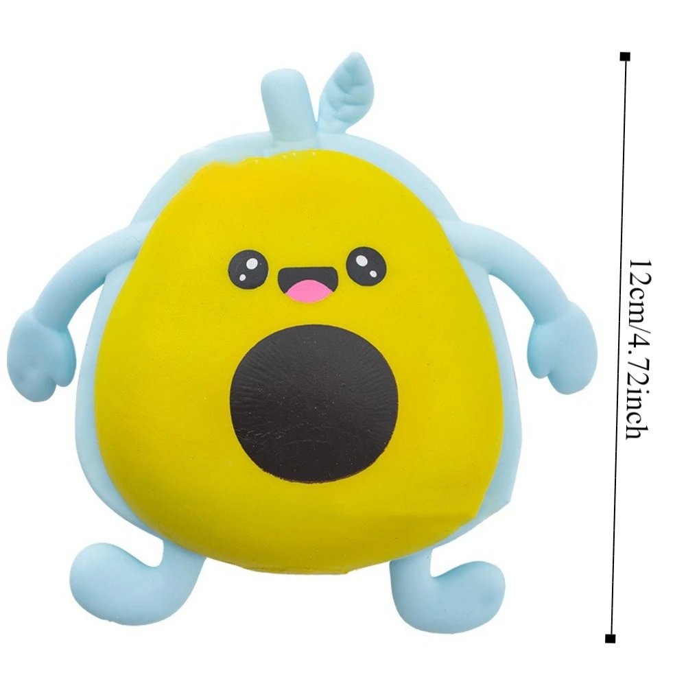 Niedliche Avocado-Quetschspielzeuge, Kneten, Prise, Avocado-Frucht, Quetschball, weich, langsamer Rückprall, sensorisches Spielzeug, Geschenke für Kinder und Erwachsene