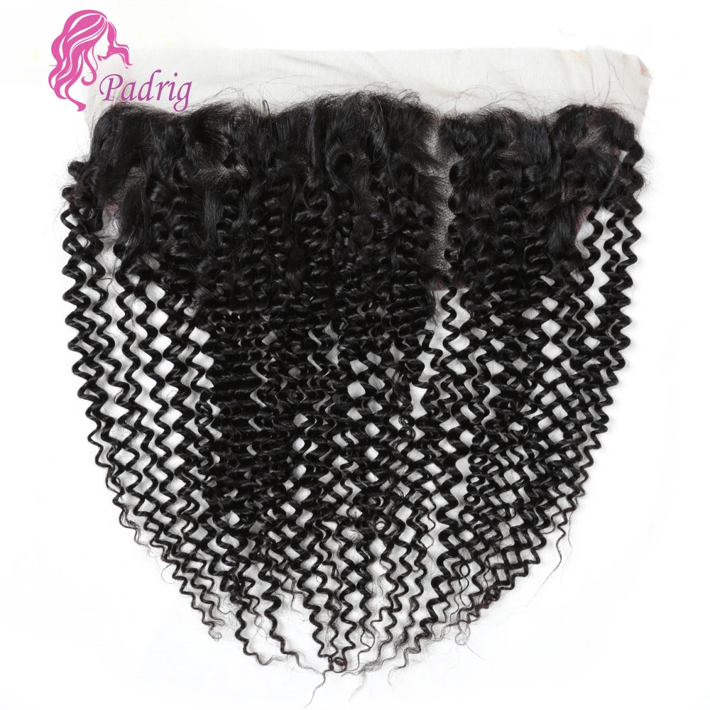 13x4 Afro Kinky Curly Human Hair Lace Frontal Natural Color 10-20 Inch Full End Brazilian Virgin Hair Ear To Ear Lace Front