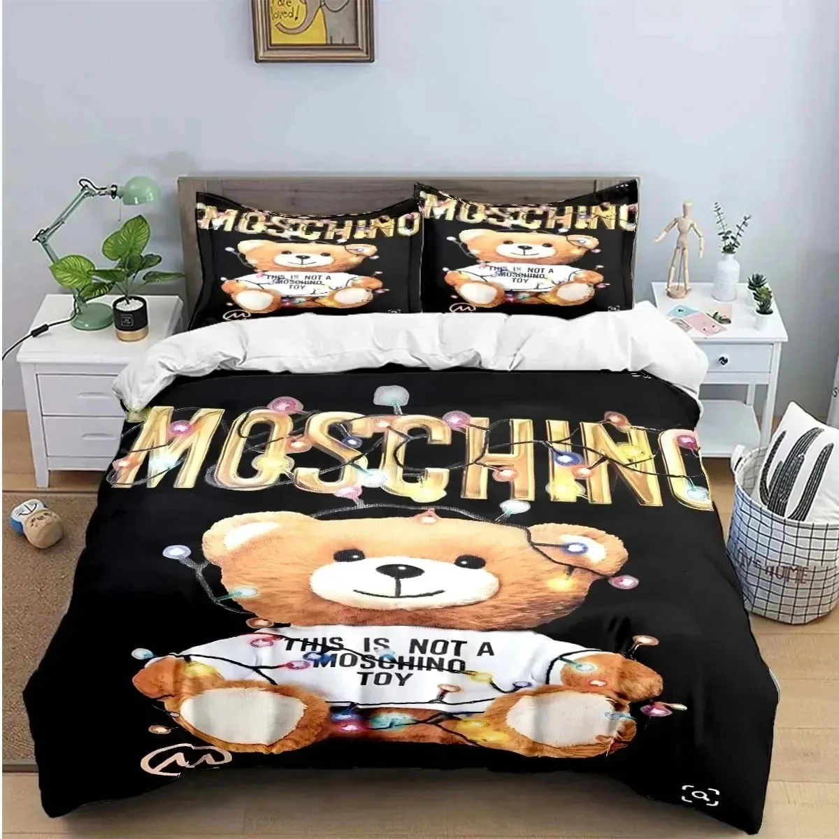 3D Print M-moschinos Bedding Set Boys Girls Twin Queen King Size Duvet Cover Pillowcase Bed boys Adult Home Textileextile