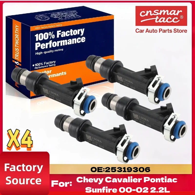 Para Pontiac Sunfire Chevy Cavalier 2.2L Kit de inyector de combustible 4 Uds 25319306 17113680 ajuste directo