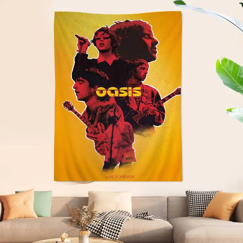 Band O-Oasis Classics Tapestry Art Printing Japanese Wall Tapestry Anime Wall Hanging Home Decor