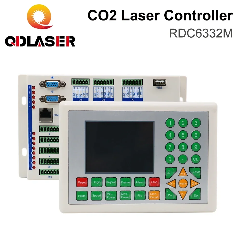 QDLASER Ruida RD6332M CO2 Metal Laser Cutting Controller for Metal and Non-metal Hybrid Laser Engraving and Cutting Machine