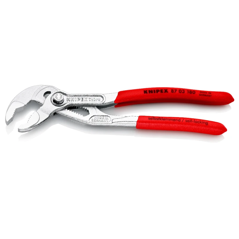 KNIPEX Tools Cobra 87 03 180 High-Tech Water Pump Pliers Chrome-plated 180mm