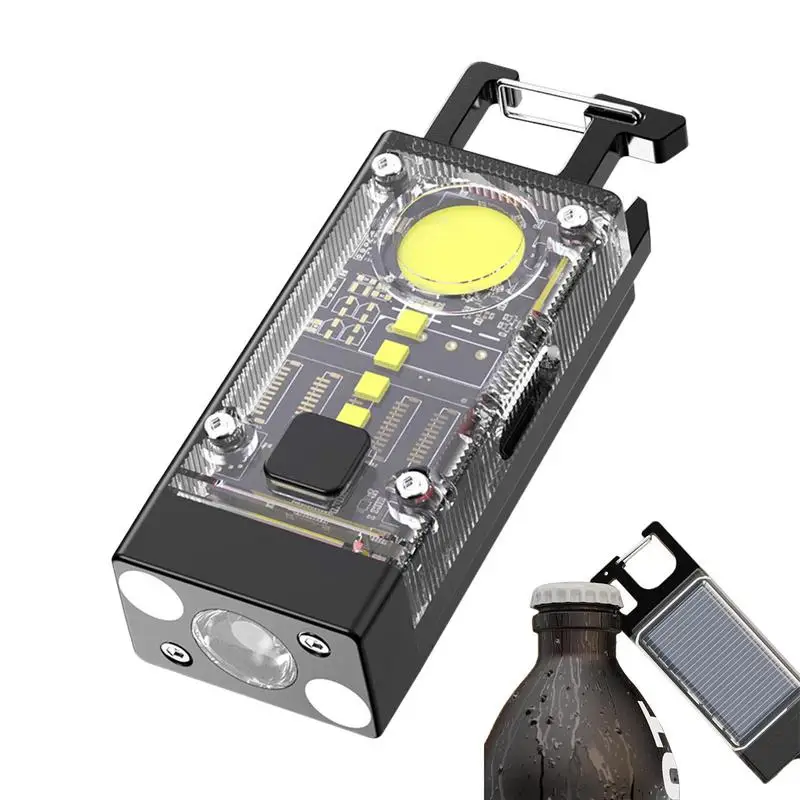 

Keychain Flashlight Hiking Pocket Light Magnet Keychain Flashlight Waterproof Bright Camping Handheld Lamp With 9 Modes For