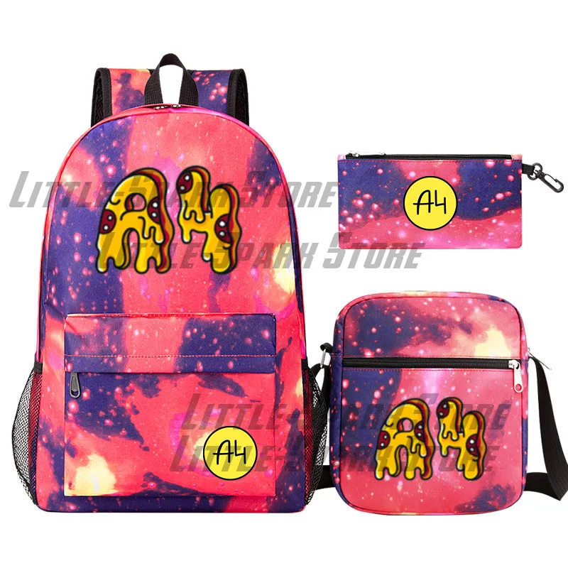 а4 мерч Lamba backpack set Cartoon Пицца А4 Children school bag Влад Бумага А4 Teenager student schoolbag Laptop Shoulder Bags