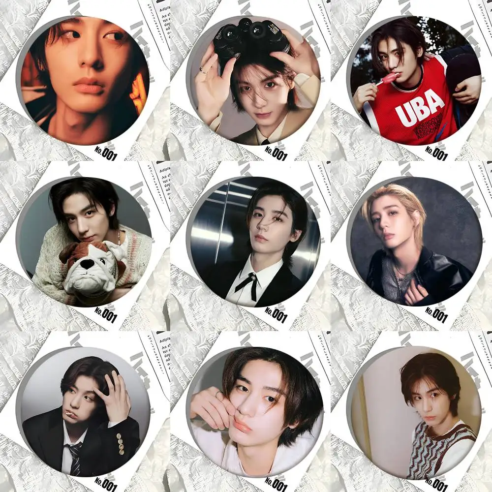 Korean K-pop Group Singer LEEHAN Round Badge Creative Brooch Clothing Backpack Accessories Lapel Pin