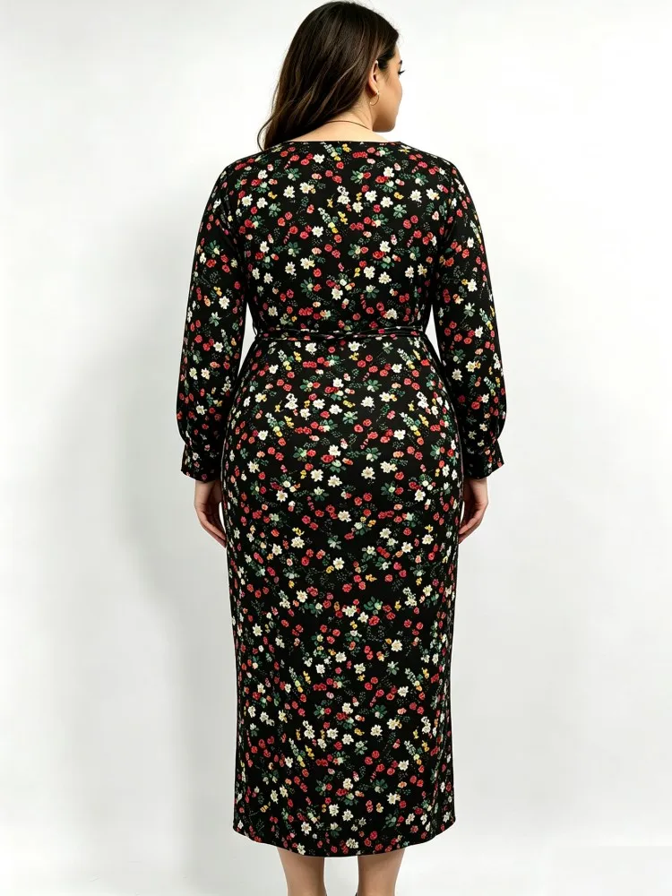 Picture 5: XL-5XL Plus Size Clothes Dresses Women Autumn Spring Robes Long Sleeve Street Style Casual 3XL Big Size Maxi Dress Oversized