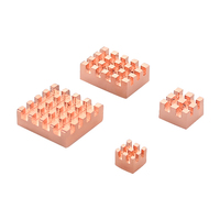 AT14 4 Pieces Cooling Copper Heatsink For Raspberry Pi 4B 1G 2G 4G Cooling Heatsinks Cooler(Pure Coper Heatsink)