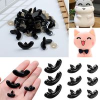 20Pcs/Set Black Plastic Safety Smile Eyes Crafts Bear Animal DIY Dolls Puppet Nose Accessories Stuffed Toys Parts 17/24/30mm