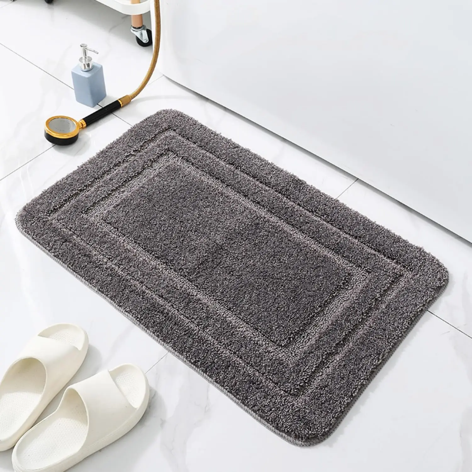 Bathroom Rugs 50 * 80cm, Non-Slip Bath Mat Extra Soft and Absorbent Microfiber Bath Rugs for Bathroom Floor, Tub and Shower