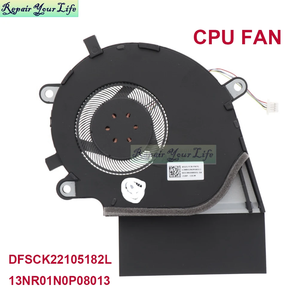 Laptop CPU GPU Fan Cooler For Asus ROG Strix G512LV G512LW G712LV G712LWS PC Cooling Fans DFSCK22115181L FLKP 13NR01N0P08013