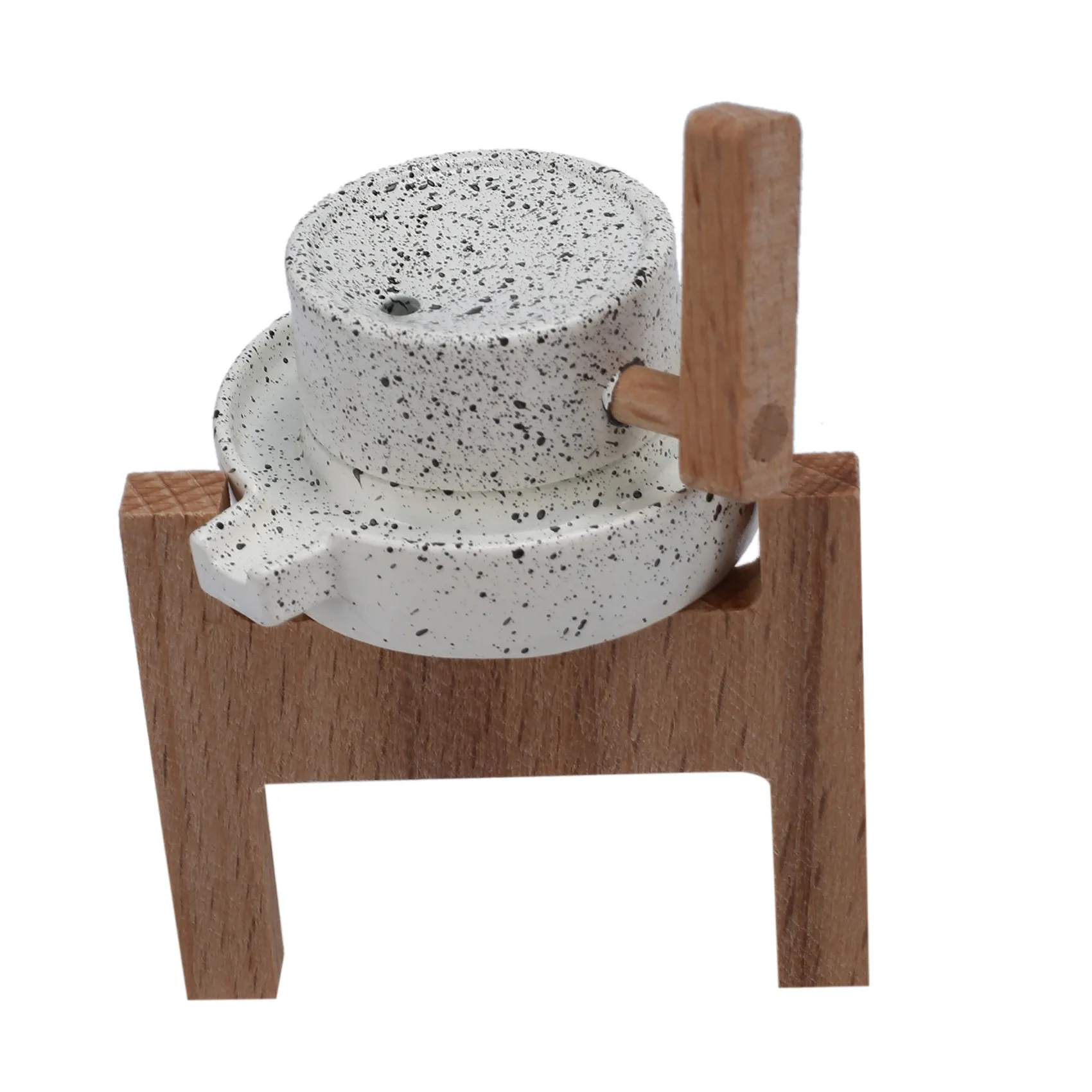 1:12 Miniature Furniture Miniature Stone Mill Retro Small Stone Mill Decor Accessories