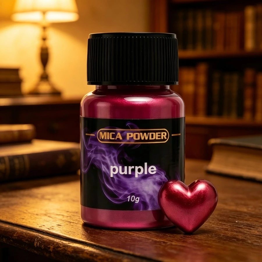 Jewelry Making Purple Mica Powder 10G, Natural Shimmer Epoxy Resin for Crafts, Resin Casting, Candle Making, Soap Making