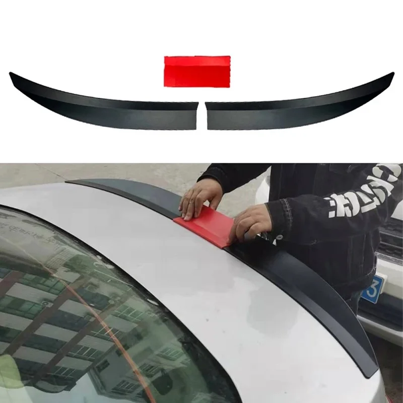 Universal Car Trunk Spoiler Wing Adjustable Tail Spoiler Lip Carbon Fiber Adhesive Anti-Aging Auto Styling Exterior Decoration