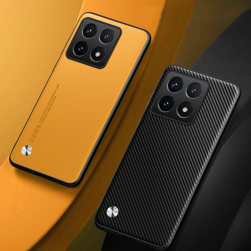 Funda de lujo de cuero PU para Xiaomi Mi 14T Pro Mi14T, funda trasera de TPU de silicona con protección para Xiaomi 14T Pro 5G Xiaomi14T