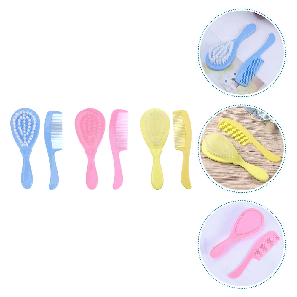 

6 Pcs Baby Shampoo Set Durable PP Comb Brush Bathing Hair Newborn Toddler Ergonomic Handle Scalp Clean Infant Grooming Kit