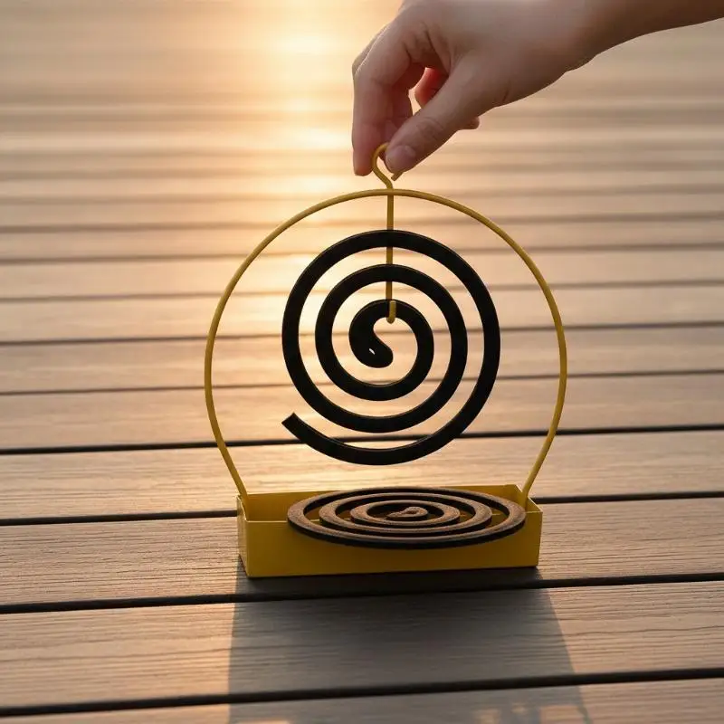 Incense Holders Coil Incense Burner Frame Iron Mosquito Coil Holder Modern Repellent Incense Rack For Household Bedroom Patio