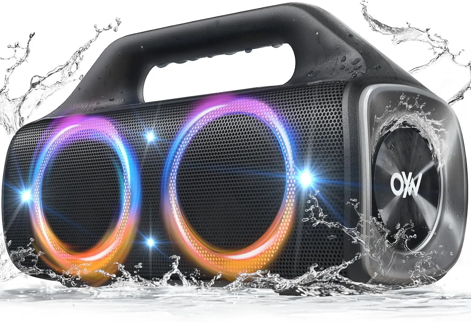 

IPX67 Waterproof Bluetooth Speaker: 80W Peak, 20H Playtime, Bluetooth 5.3, Deep Bass, TWS, LED Lights for Pool, Beach