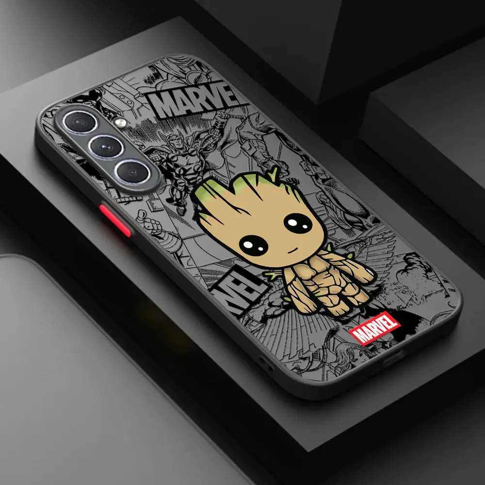 Cute Mavel Groot Baby Yodas Case For Samsung A30 A50 A70 A20 A7 Funda For Galaxy S24 S23 Ultra A13 A14 A33 A51 A52 A53 A72 Cover