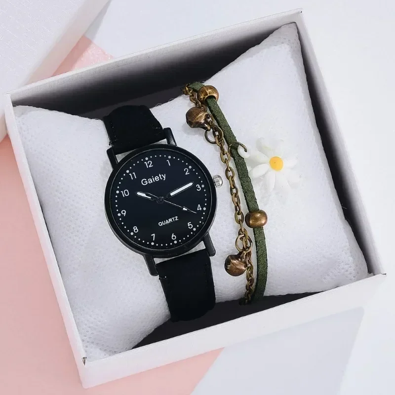 Quartz Women Watch Brand Watch for Women Simple Arabic Numerals Watches Bracelet Leather Retro Clock for Women Relogio Feminino