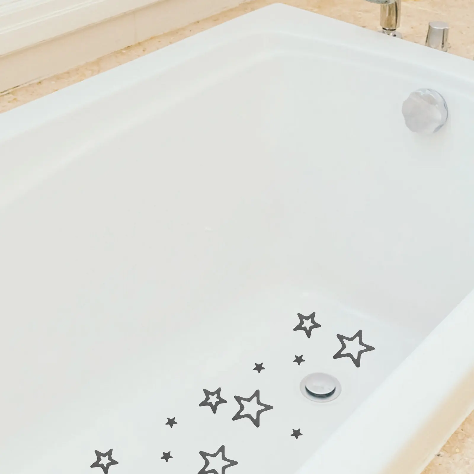 12Pcs Star Design Non Slip Bathtub Stickers Shower Anti Slip Stickers Waterproof Bathroom Floor Decals Easy Apply Wear Resistant