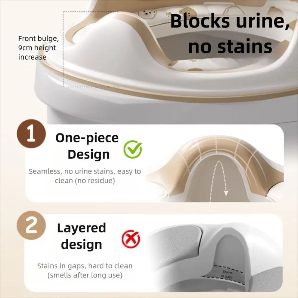 Urso dos desenhos animados assento de treinamento potty do bebê antiderrapante com alça assento do toalete da criança destacável eva potty almofada para 0-3 anos de idade