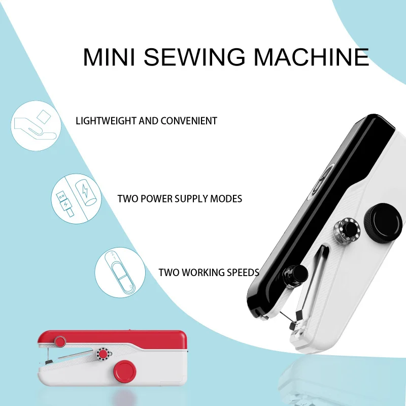 

Новая ручная швейная машина, портативная мини-швейная машина, многофункциональная бытовая швейная машина, двухскоростная электрическая швейная машина M