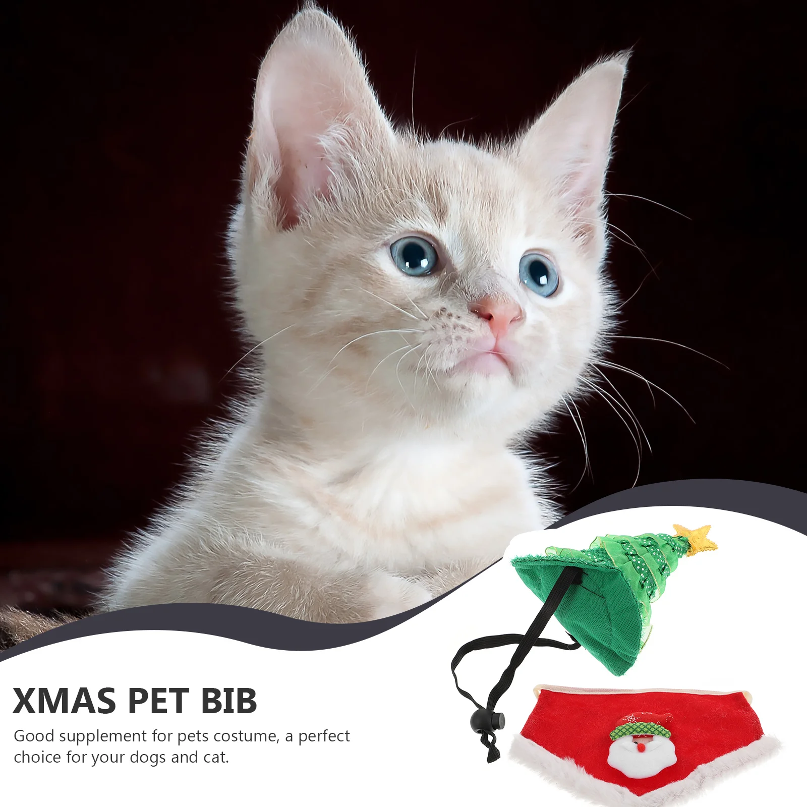 

Christmas Pet Hat Neckerchief Set High Quality Material Comfortable Xmas Decor Dog Cat Hat Accessories Unique Stylish Design