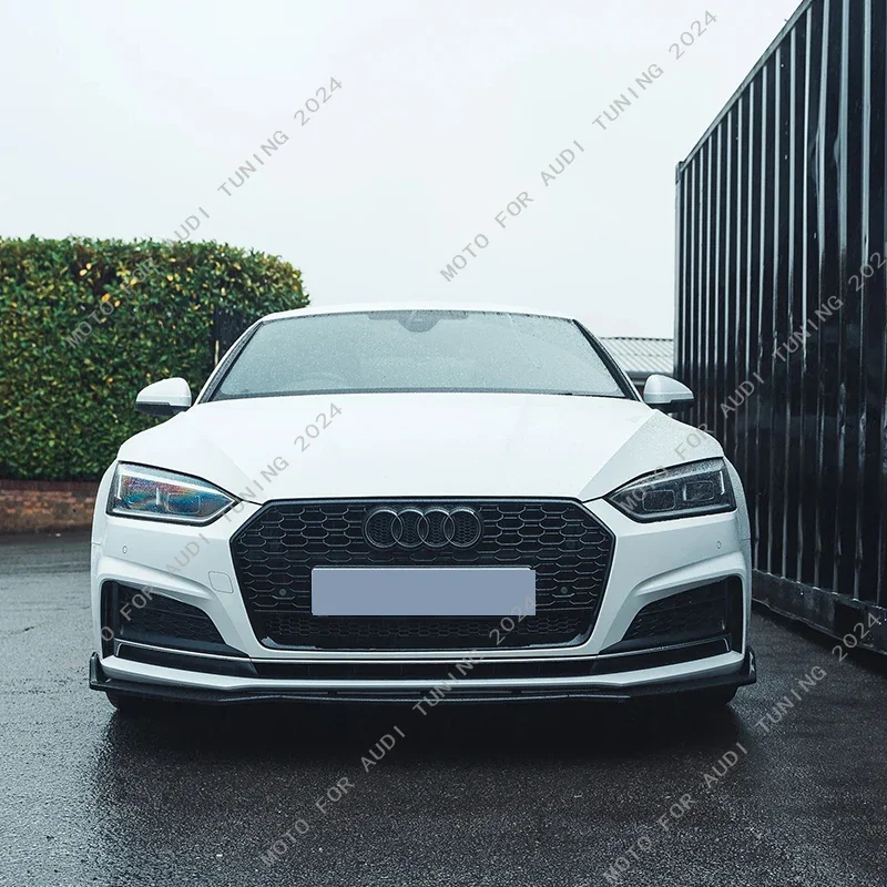 For Audi A5 S-Line S5 B9 Sportback / Coupe / Convertible 2016-2019 2Door/4Door Car Front Bumper Lip Spoiler Guard Cover Bodykit