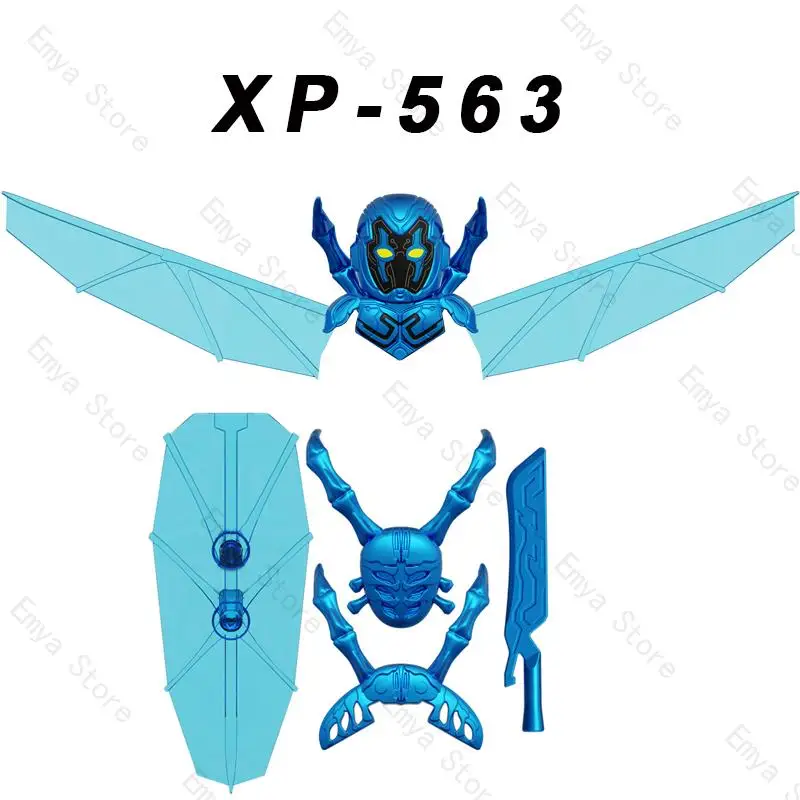 XP563 Hot Sale Super Heroes Blue Character Wings Mini Figures Action Educational Building Blocks Bricks For Children Toys Gift