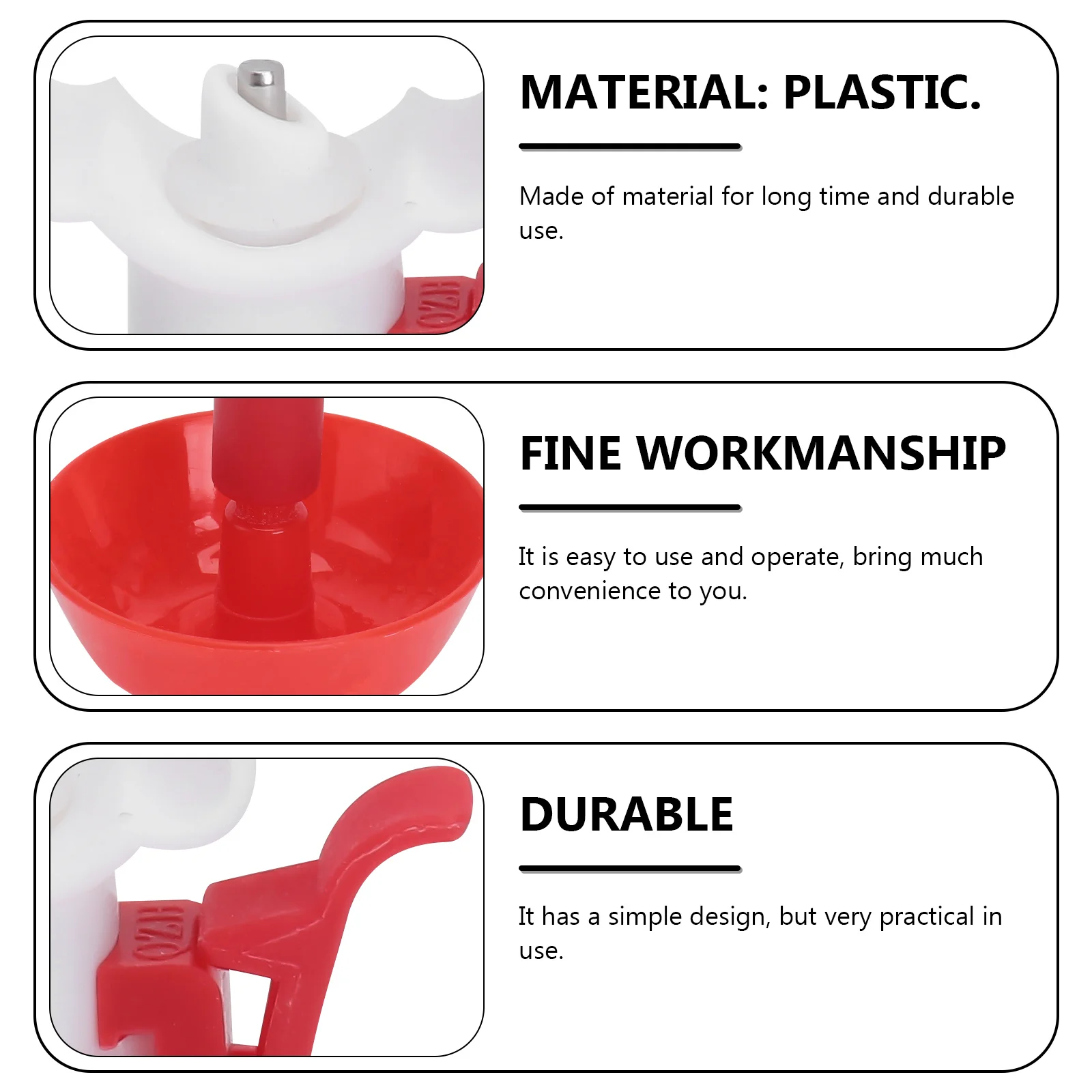 

4Pcs Automatic Bird Water Drinking Cups Durable Practical Chicken Poultry Drinker Hens Pigeon Water Bowls Feeding Tools