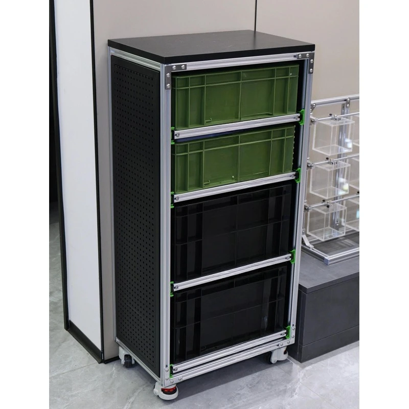 

Industrial wind aluminum profile marine plate storage cabinet, household locker