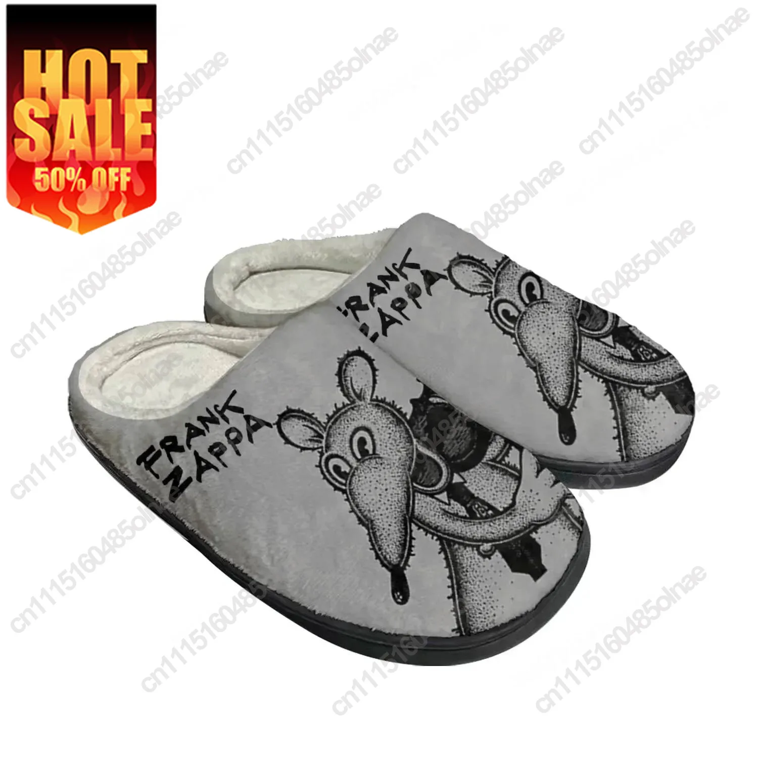 Frank Zappa Rock Music Pop Home Cotton Custom Slippers Mens Womens Sandals Plush Bedroom Casual Keep Warm Shoes Thermal Slipper