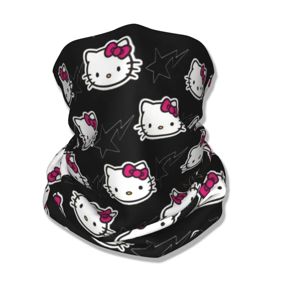 Hello Kitty Bandana máscara de ciclismo, pasamontañas de protección para viajes, estampado, calentador de cuello, máscaras faciales, moda