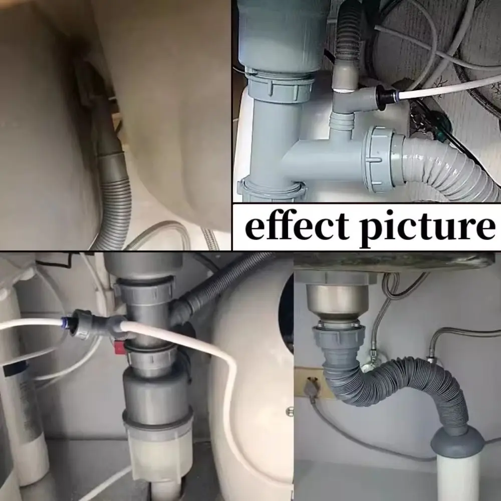 Anti Leak Kitchen Sink Drain Connector Sealing Gasket Corrosion Resistant Basin Pipe Fitting Threaded Nut Sink Drain Adapter