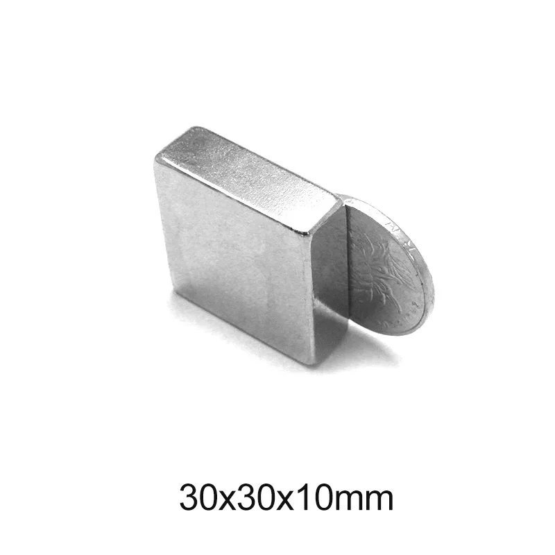 Imãs Permanentes Quadrados Grossos 30x30x10mm, Imã de Neodímio 30mmX30mm, Imã Super Forte 30*30*10
