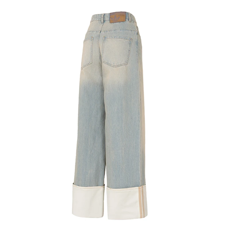 Adidas Trefoil Jeans Women's Wide-Leg Pants Casual Pants Kw4517
