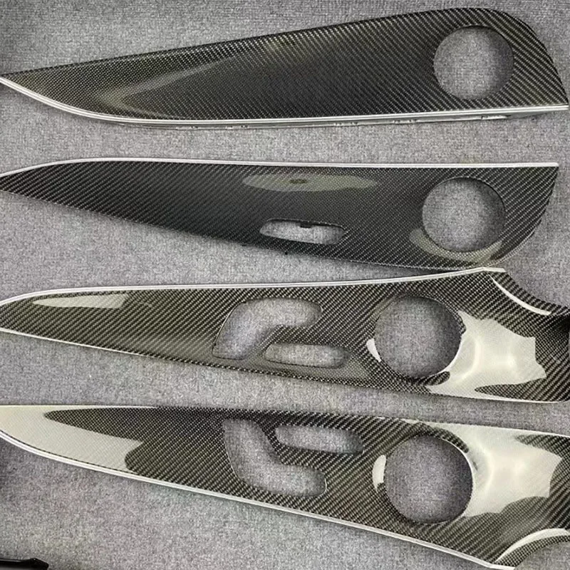 لمرسيدس بنز C الفئة W205 W206 GLC X253 2015-2021 أجزاء الجسم 100% ألياف الكربون الحقيقية سيارة لوحة وحدة التحكم المركزية ل 2015-2020 #5