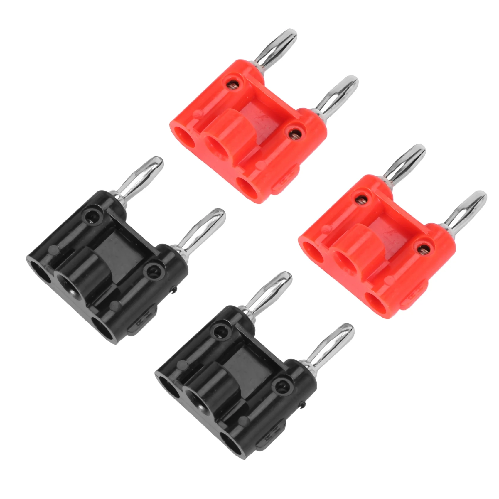 4 pcs Screw Type Dual Banana Plug Speaker Connectors 436 + Type