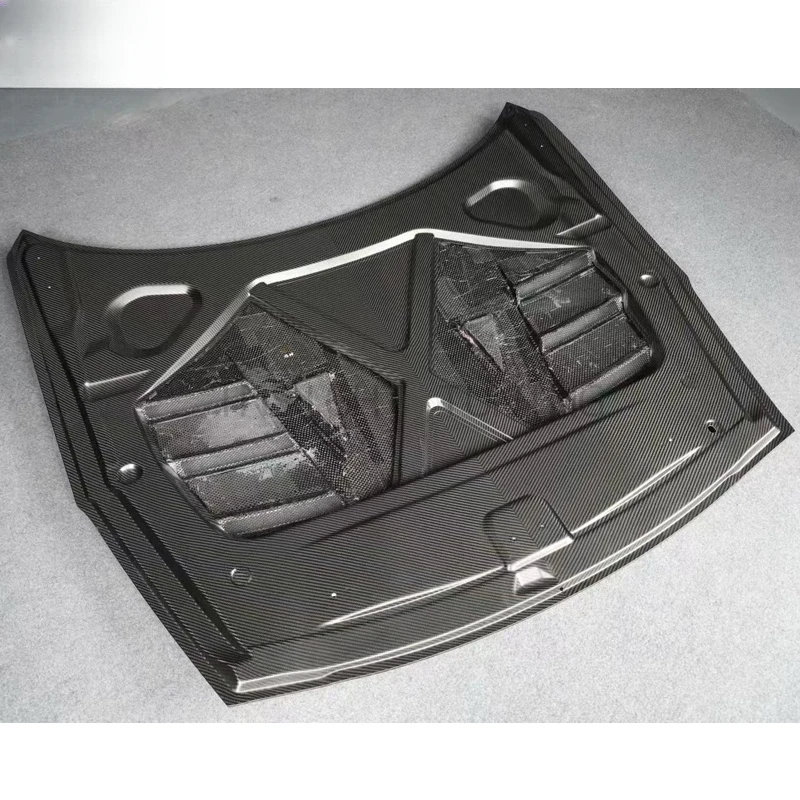 High Quality TOP Style Real Wet Carbon Fiber Vented Engine Hood Bonnet Lid Fit 2008-2024 GTR R35 Aftermarket Car Replacem