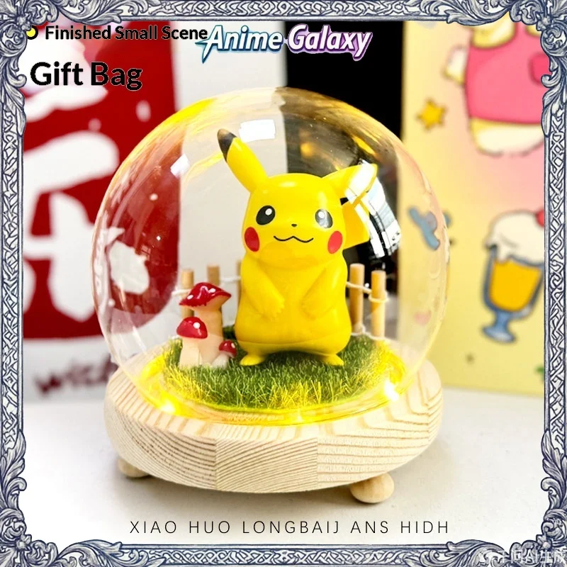 

Genuine Pokemon Pikachu Bulbasaur Figure Doll Creative Atmosphere Night Light Table Lamp Desktop Ornament Gift For Kids Fans