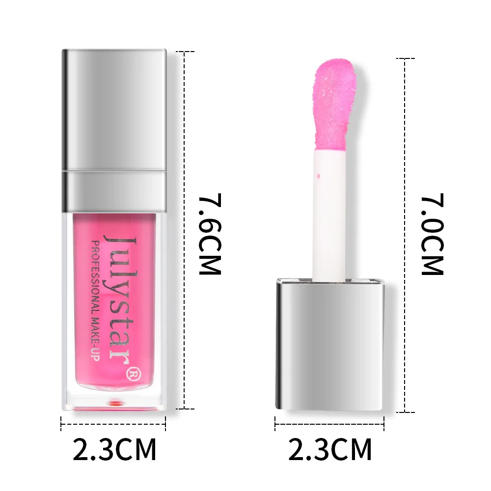 Julystar Lip Glazuur Lippenbalsem Vocht Transparant Gelei Kleur Lip Hydraterende Olie Lip Verhelderende Vrouwelijke Make-Up Lip Cosmetisch