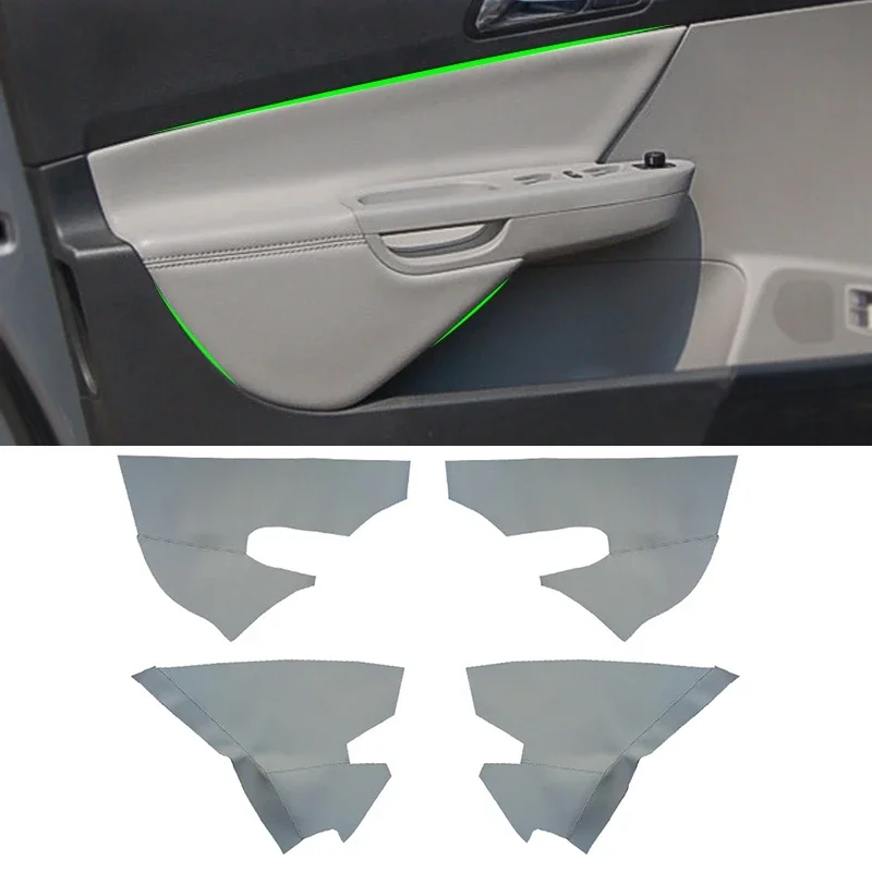 B-M 4Pcs Car Door Armrest Panel Microfiber Leather Protection Cover Trim Accessories For Passat B6 2006-2010