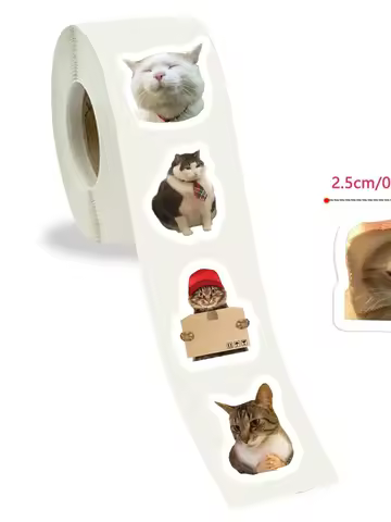 500pcs/roll Funny Cats MEME Cartoon Graffiti Stickers DIY Phone Guitar Laptop Notebook Suitcase Waterproof Sticker Kids Toy
