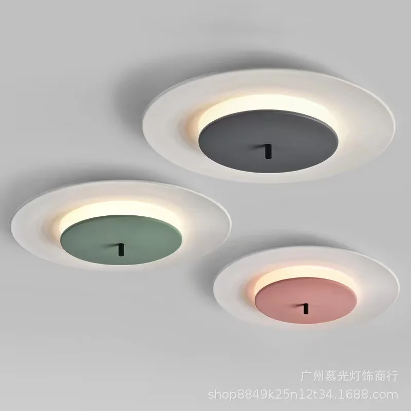 

Nordic Round Led Ceiling Light UFO Flying Saucer Children's Room Lamp Designer Macaron Spacecraft Bedroom Ceiling Light