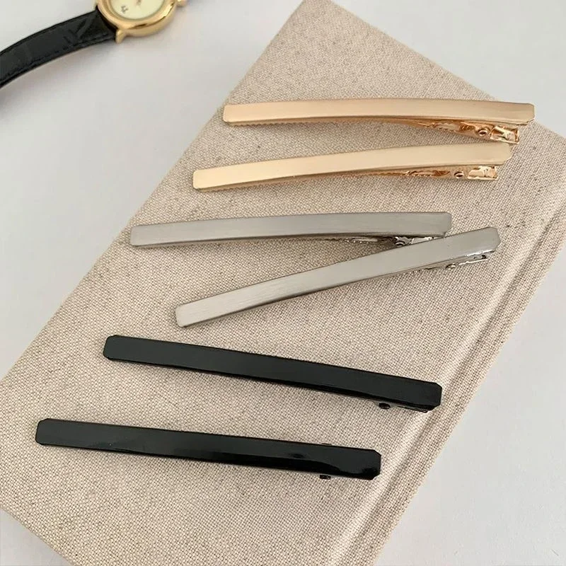 

Minimalist Geometric Alloy Hair Grip Clips Non-slip Strong Hold Daily Wear for Women Girls