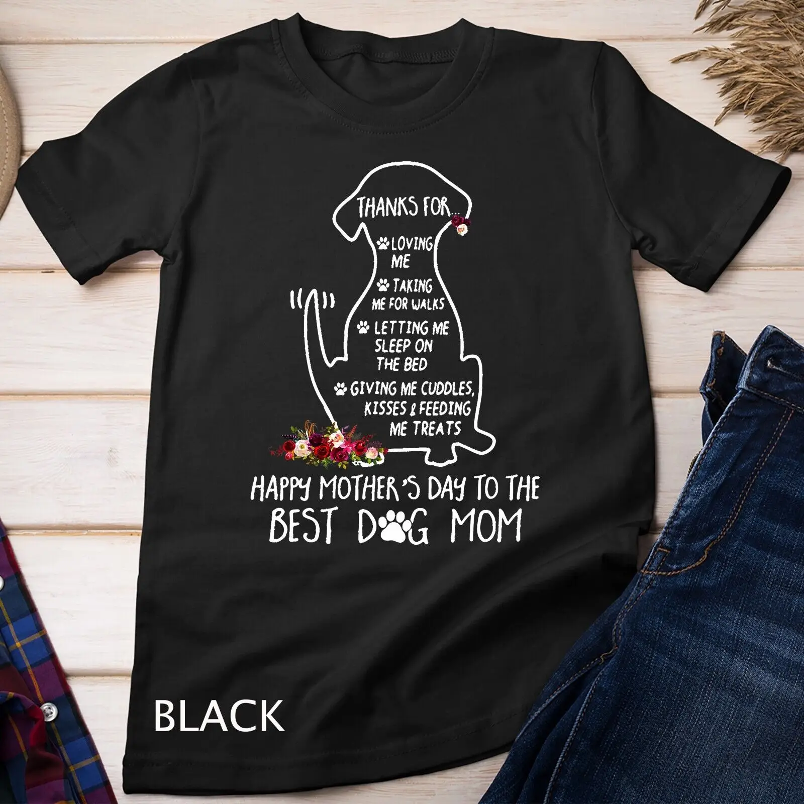 

Футболка унисекс с надписью Happy Mother _ s Day Dog Mom