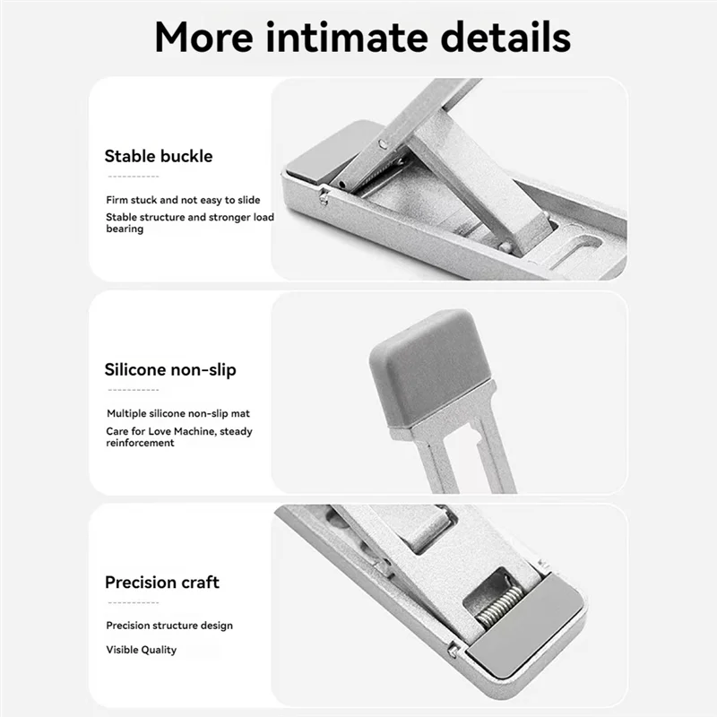 A01E-2 قطعة حامل كمبيوتر محمول غير مرئي صغير من سبائك الزنك محمول قدم رافع كمبيوتر محمول قابل للطي تبريد الكمبيوتر المحمول