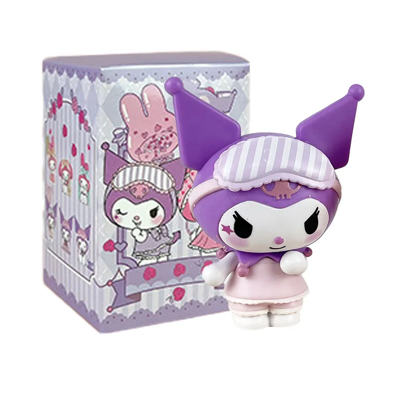 Kuromi Sanrio My Melody Blind Box Torba niespodzianka Lucky Pajamas Seria zabawek Śliczny model postaci Kolekcja dla fanów Zabawka