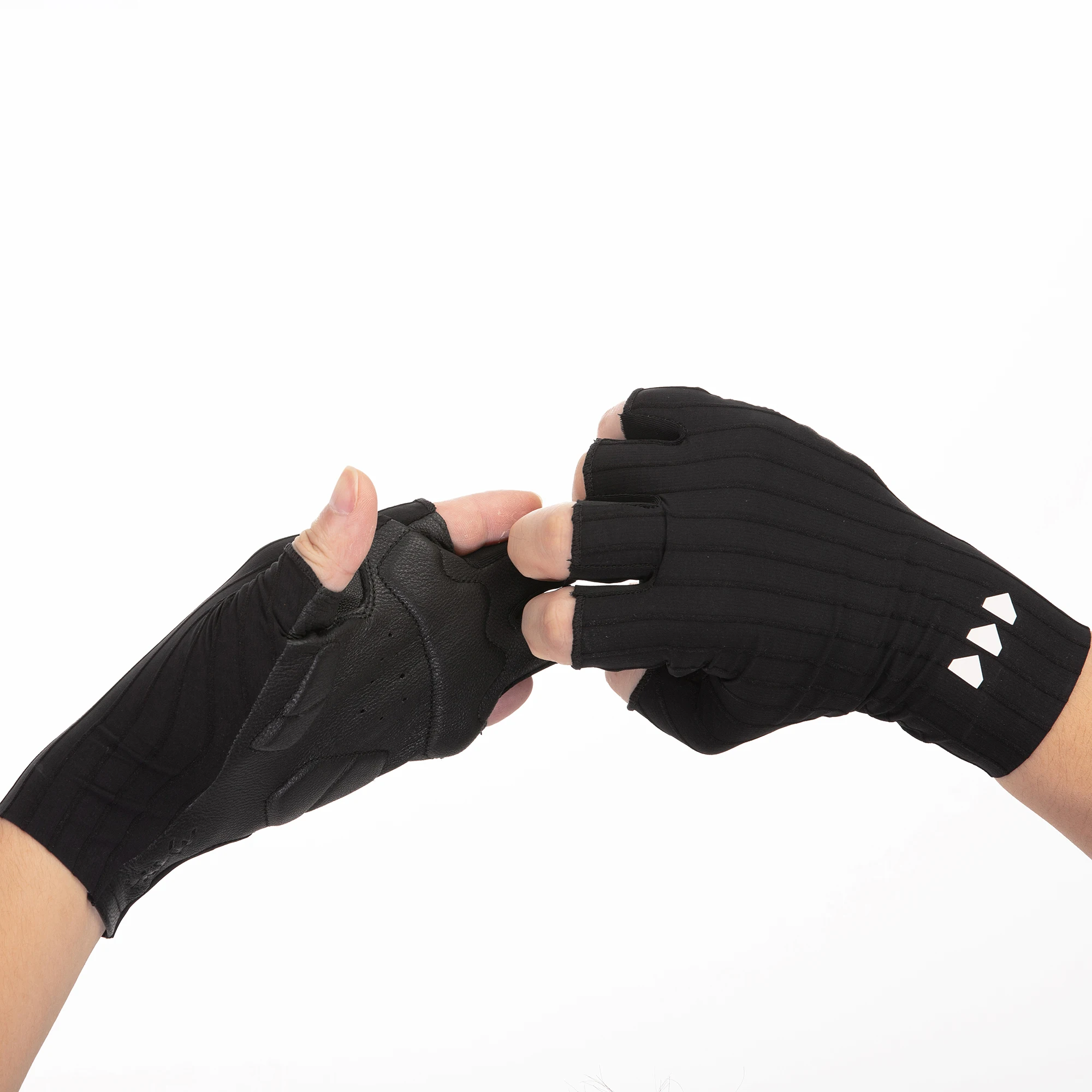 YKYWBIKE Fahrradhandschuhe Halbfinger Premium Schafsleder Aerodynamische Rennradhandschuhe Unisex Stoßdämpfende Fahrradhandschuhe – Detail 18